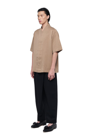 MOCCA DOUBLE COLLARLESS PART 5 SHORTSLEEVES SHIRT