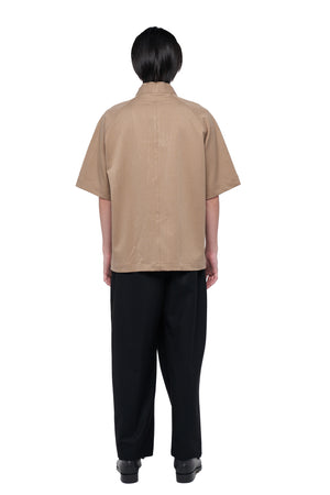 MOCCA DOUBLE COLLARLESS PART 5 SHORTSLEEVES SHIRT